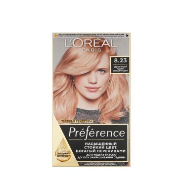 Краска для волос L'Oreal Paris Preference стойкая 8.23 Розовое золото.