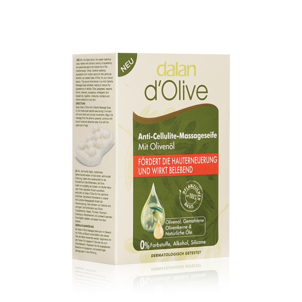 Мыло туалетное Dalan d'Olive " Massage & Anti-Cellulite Soap " 150г. Фото 2.