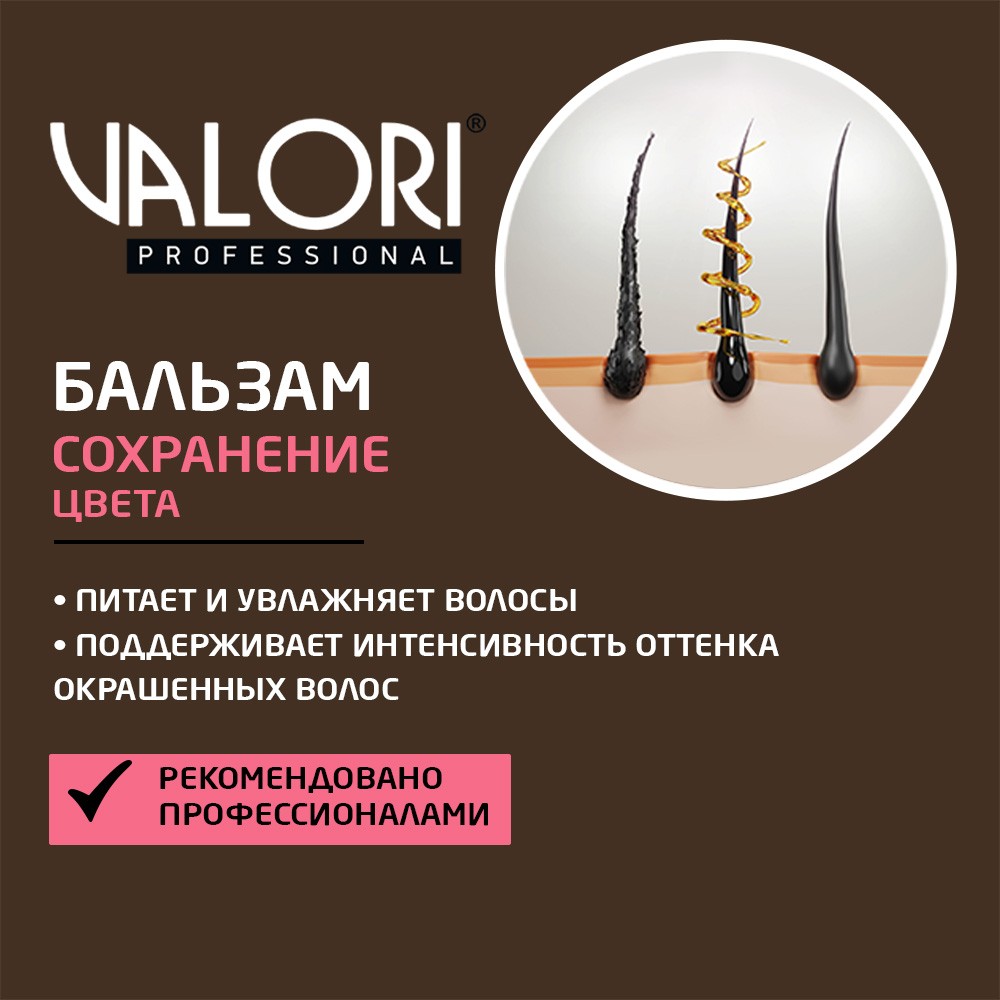 Бальзам для окрашенных волос Valori Professional Color Power 250мл Вид№5