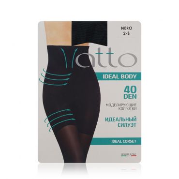 Женские колготки Atto Ideal Body Corset 40den Nero 2 размер.