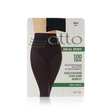 Женские моделирующие колготки Atto Ideal Body Belly 100den Nero 4 размер.