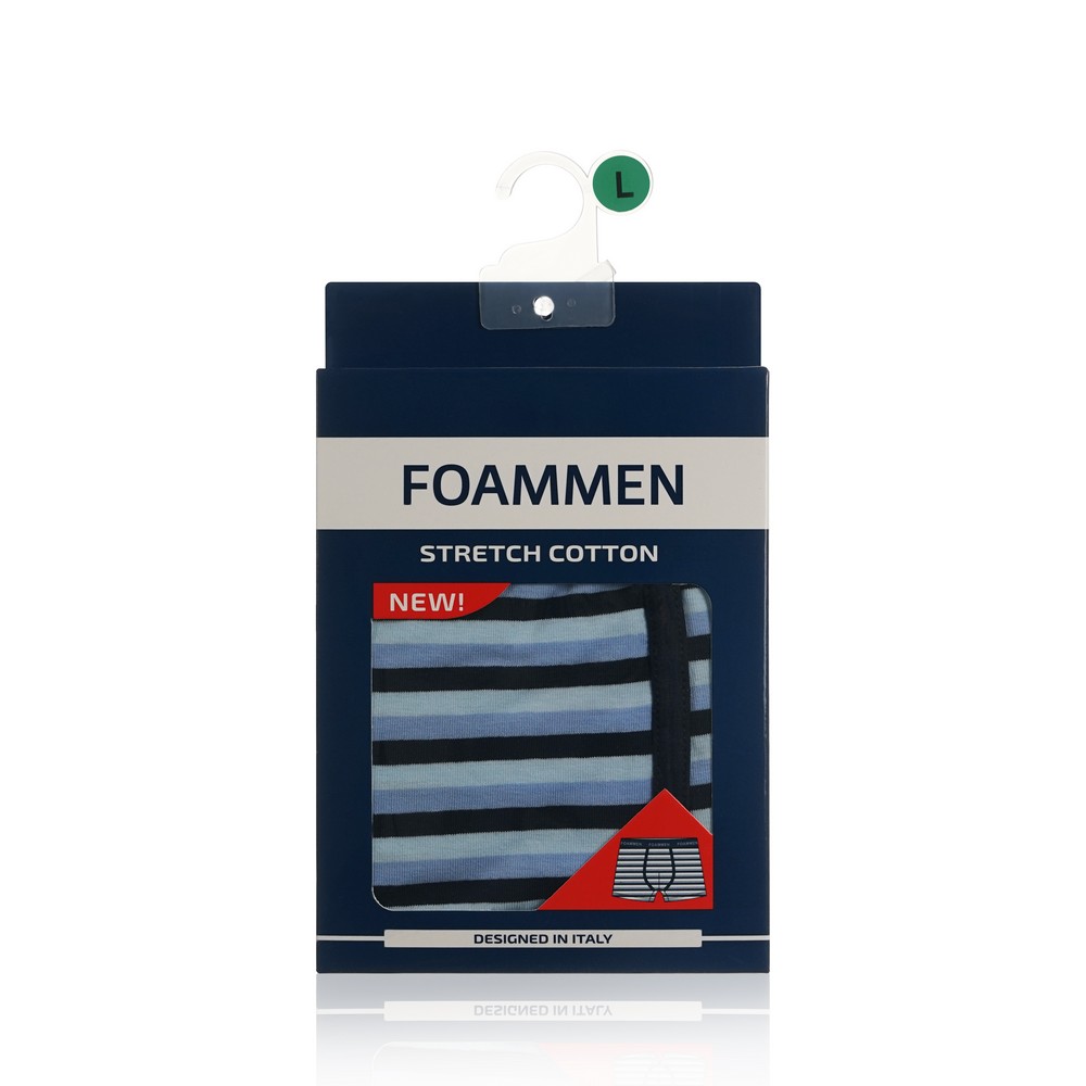 Мужские трусы Foammen Fo210005-1 , Широкая голубая полоска , L. Фото 1.