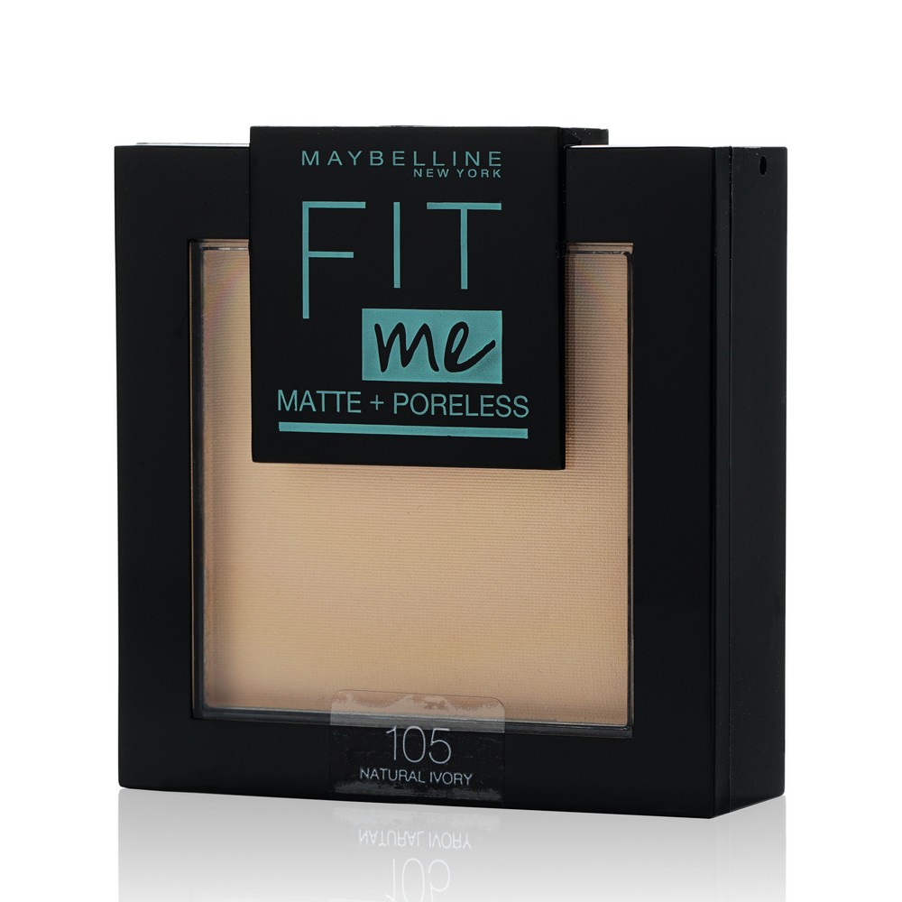 Пудра Maybelline New York Fit me! для лица " Matte & Poreless " матирующая 105 Натурально-бежевый 9г. Фото 1.