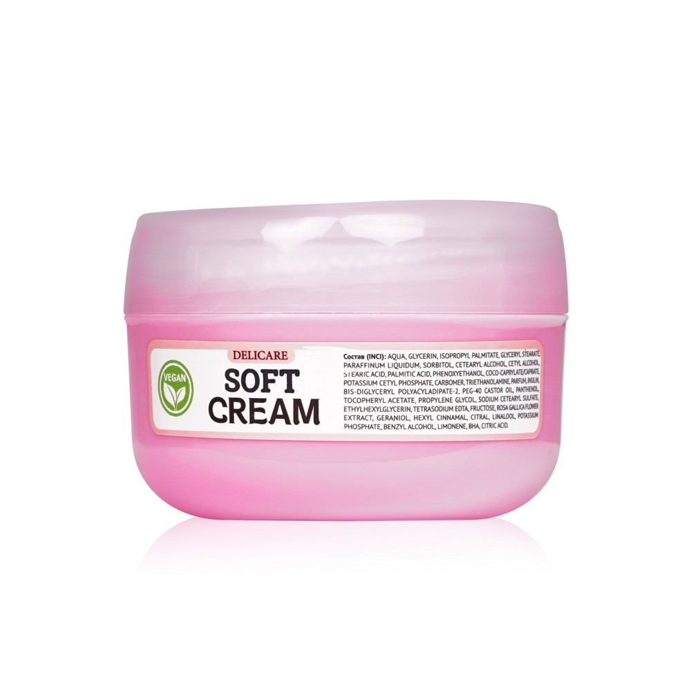 Крем для лица и рук Delicare Soft Cream " Гладкость " с экстрактом розы 30мл. Фото 3.