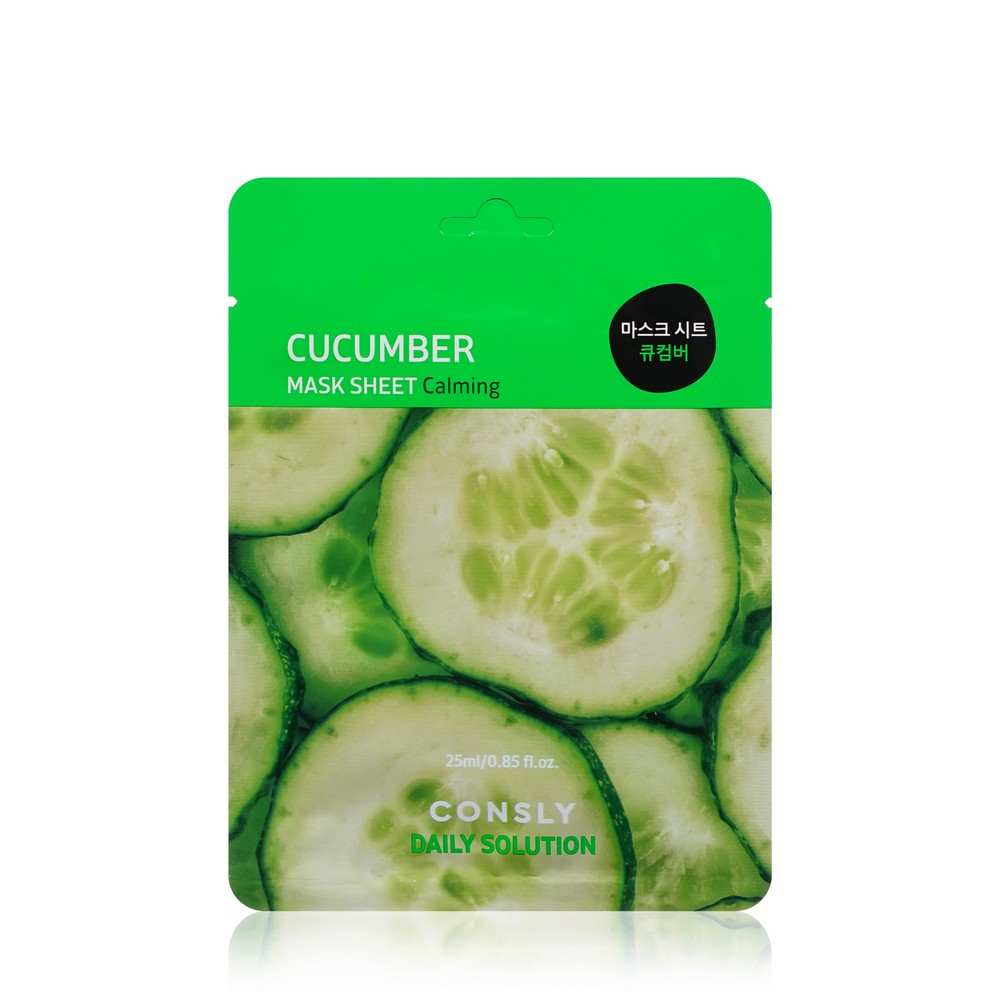 Увлажняющая маска для лица Consly Cucumber с экстрактом огурца 25мл. Фото 1.