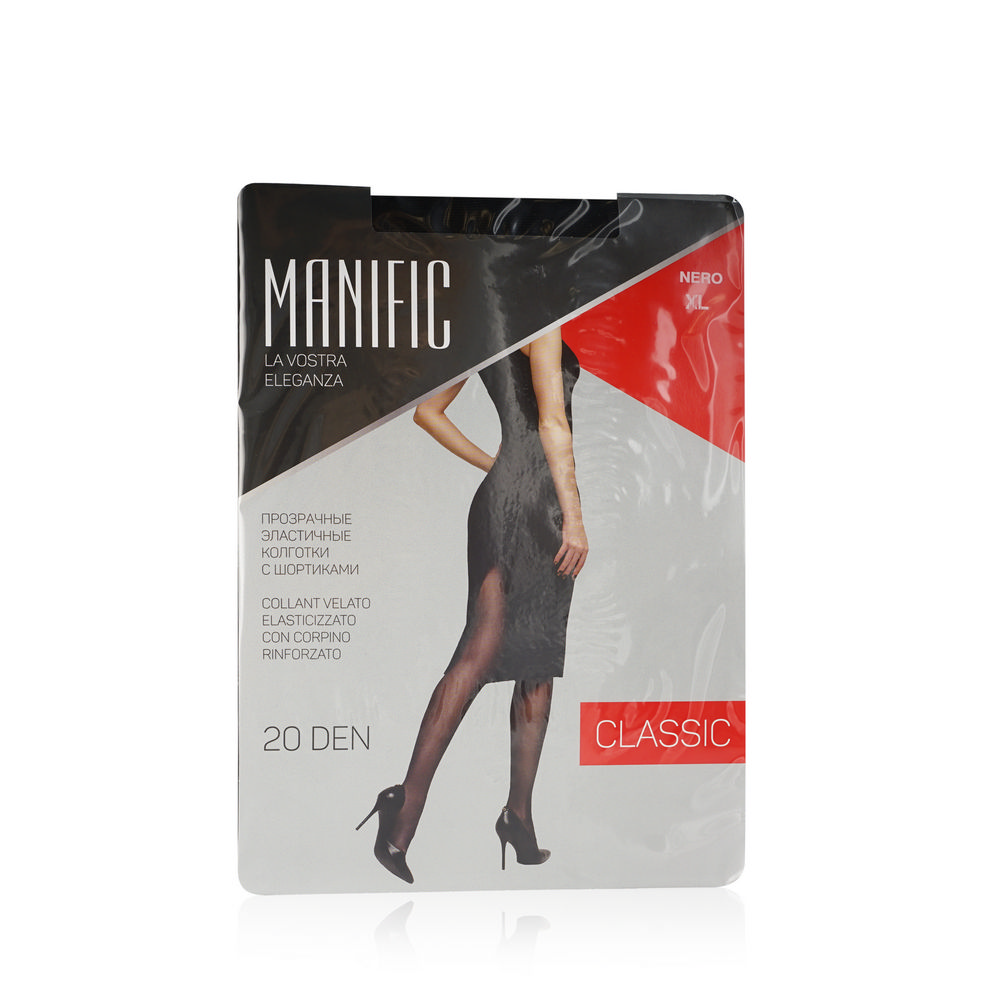 Женские колготки Manific Classic 20den Nero XL. Фото 1.