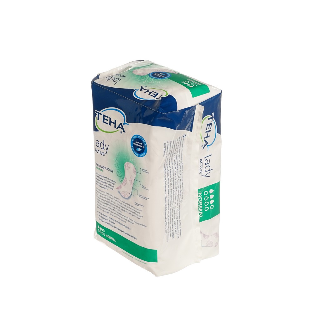 Ежедневные урологические прокладки Тена Lady active Normal 12шт. Фото 3.