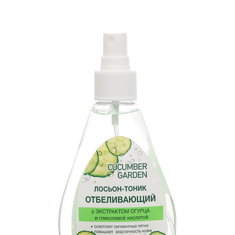 Отбеливающий лосьон - тоник для лица Floresan Cucumber Garden с экстрактом огурца и с гликолиевой кислотой 170мл. Фото 3.