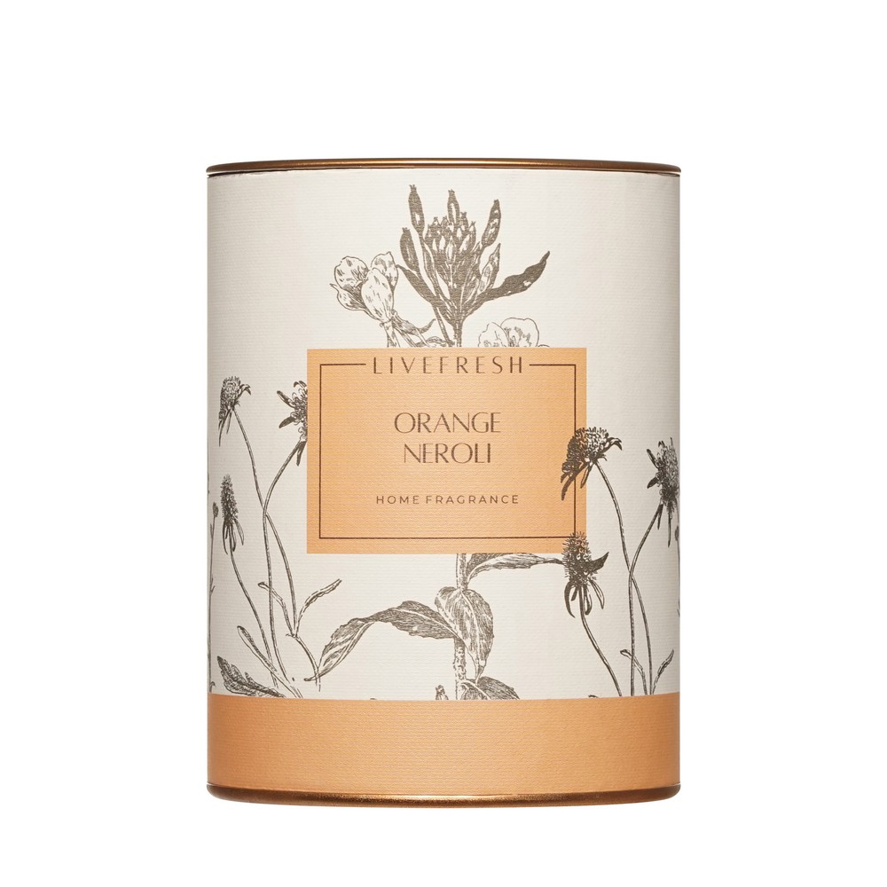 Свеча ароматическая LiveFresh Orange Neroli. Фото 1.