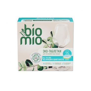 Эко - таблетки для посудомоечных машин BioMio All-in-One с эфирным маслом эвкалипта 25шт.