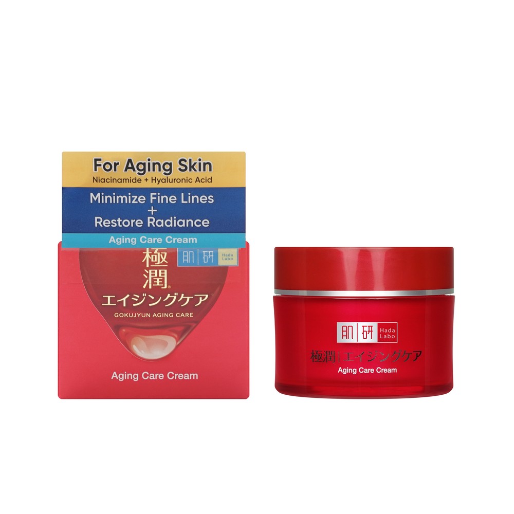 Антивозрастной крем для лица Hadalabo Gokujyun Aging Care Cream 50г. Фото 1.