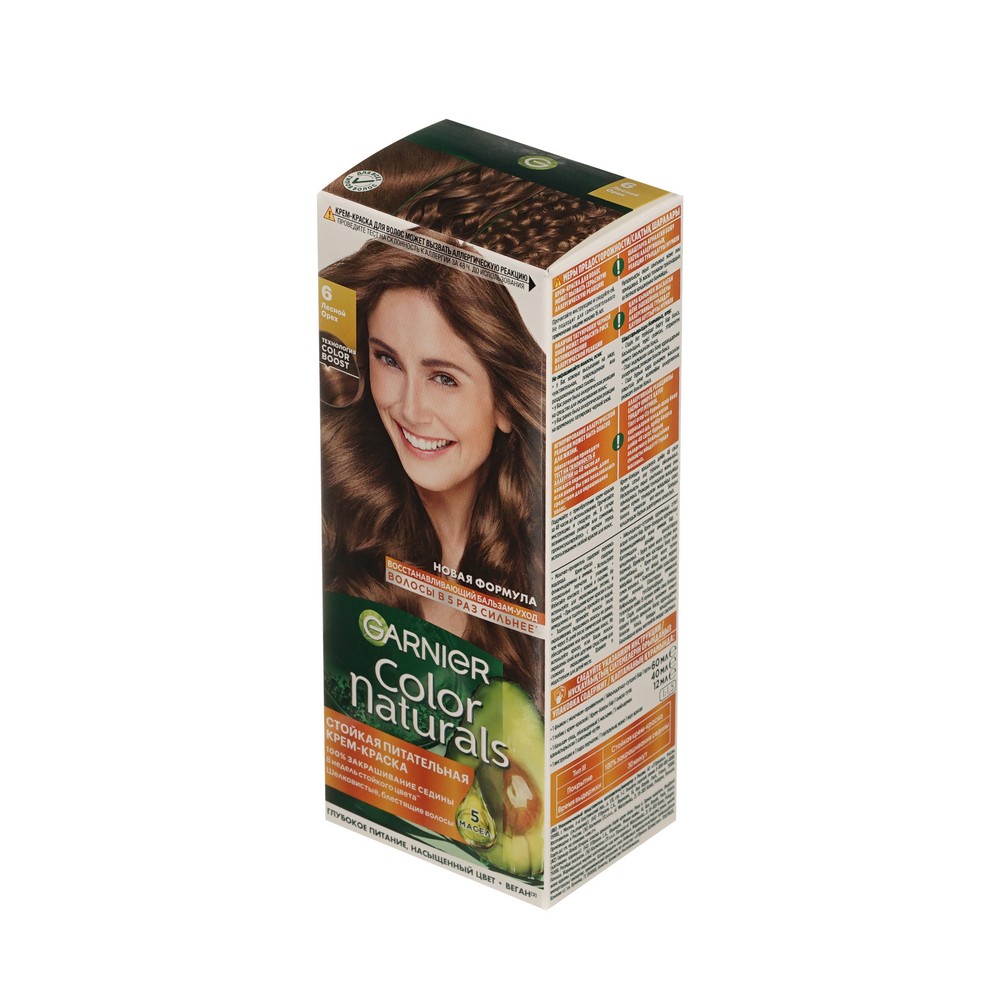 Крем - краска Garnier Color Naturals стойкая для волос 6 Лесной орех. Фото 2.
