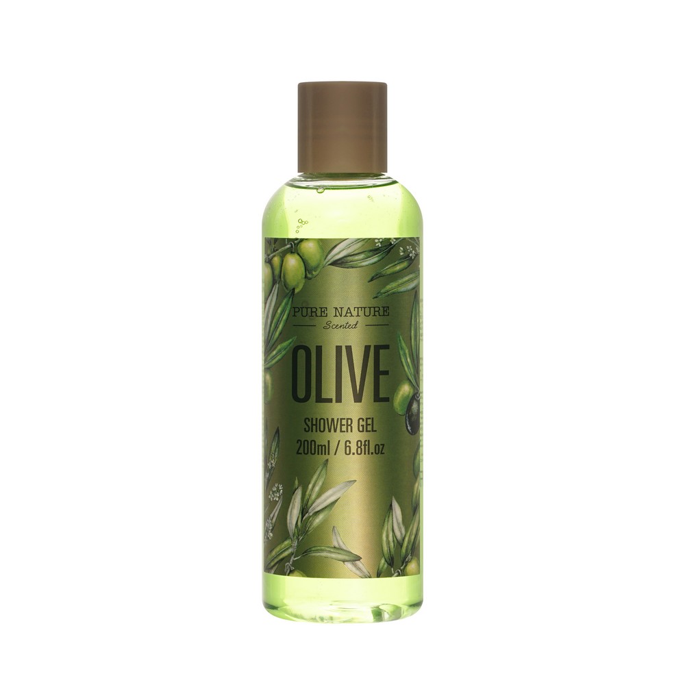 Женский подарочный набор Pure Nature Olive ( гель для душа 200мл + лосьон для тела 200мл + соль для ванны 250г + Физзер для ванны 50г + щетка для тела + массажер для тела ). Фото 8.