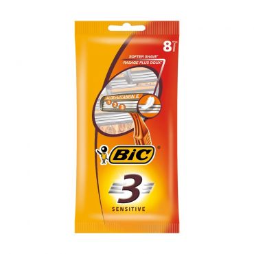 Мужские одноразовые станки для бритья Bic Sensitive 3 8шт.