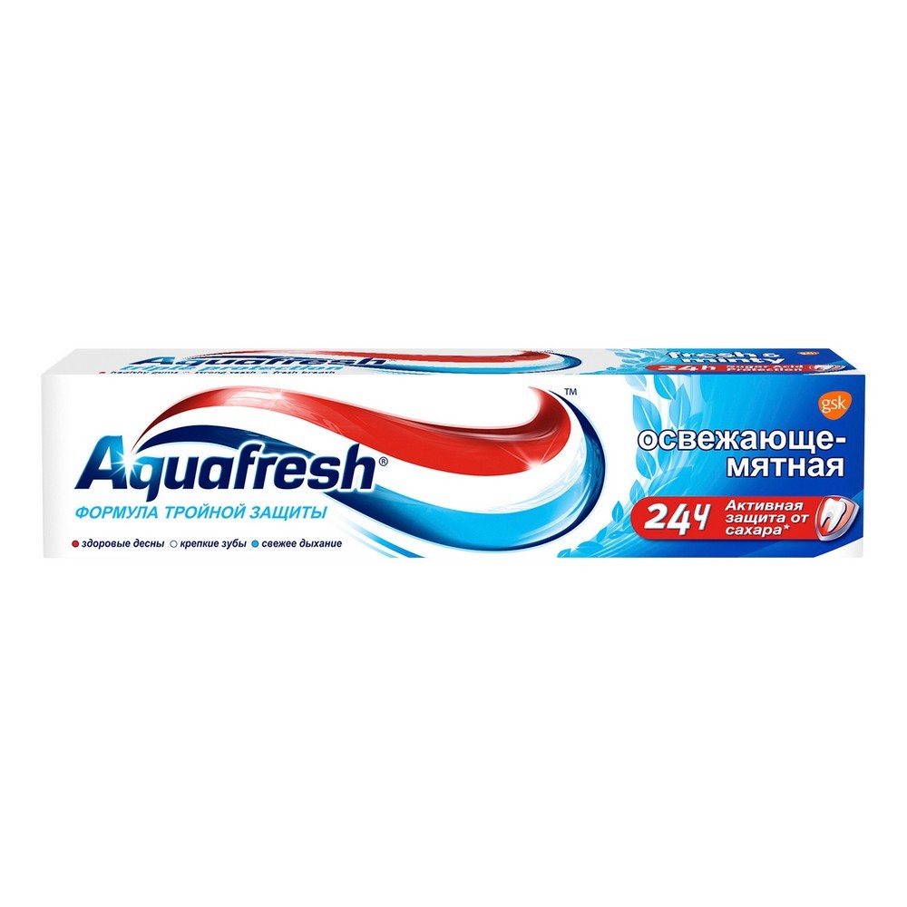 Зубная паста Aquafresh 3 освежающе-мятная 100мл Вид№2