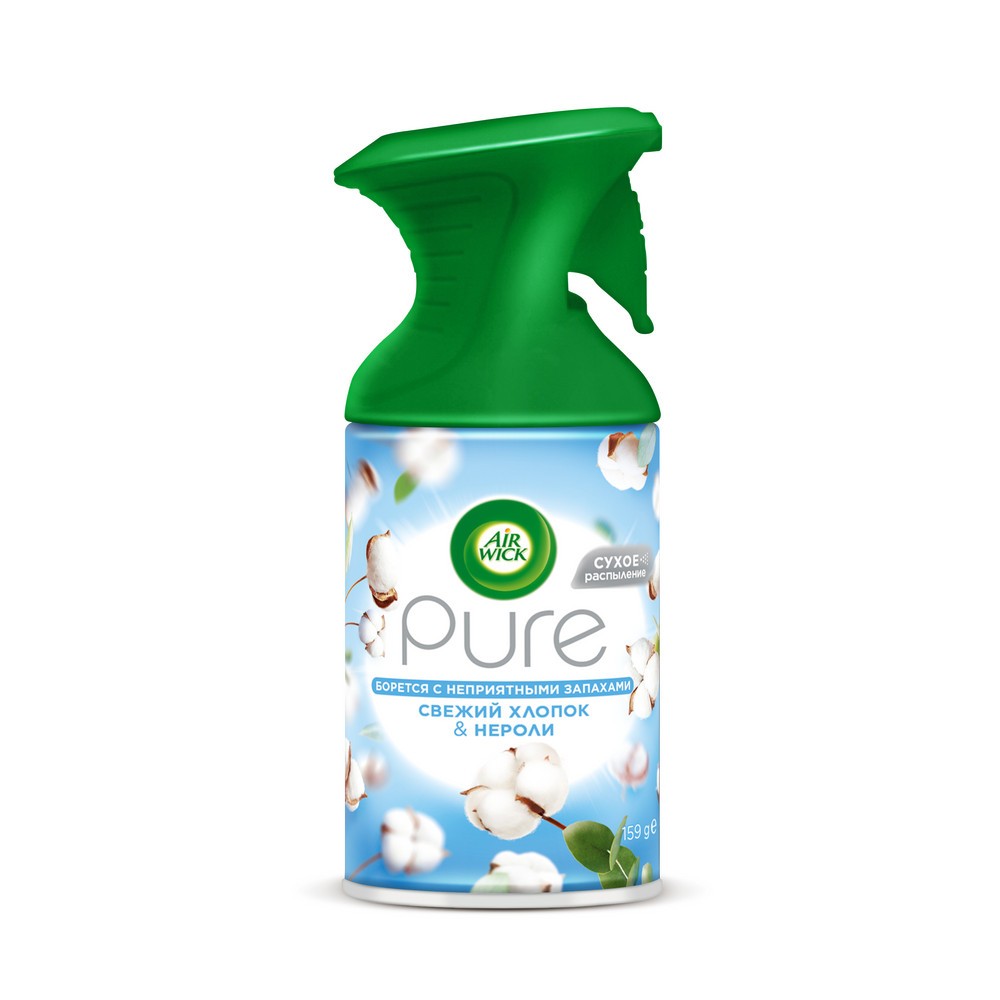 Освежитель воздуха Air wick Pure " Свежий хлопок и нероли " 250мл. Фото 1.