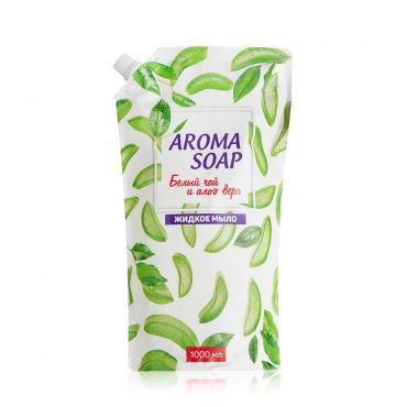 Жидкое мыло Aroma Soap " белый чай и алоэ вера " 1000мл.