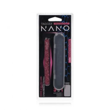 Стеклянная пилка Tagger Nano 3 в 1 120мм с блёстками , в чехле.