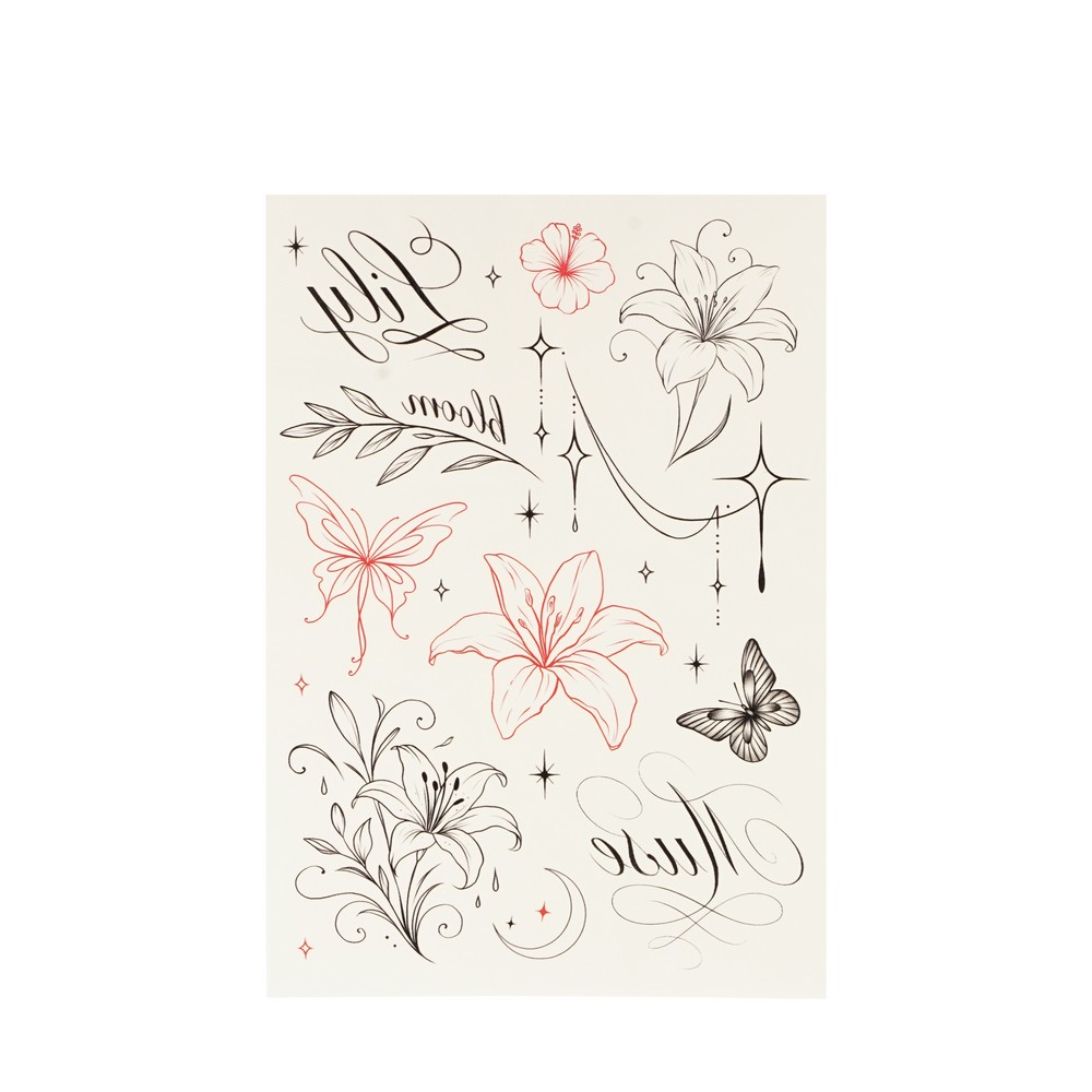 Переводные Тату для лица и тела Miamitats Lily. Фото 3.