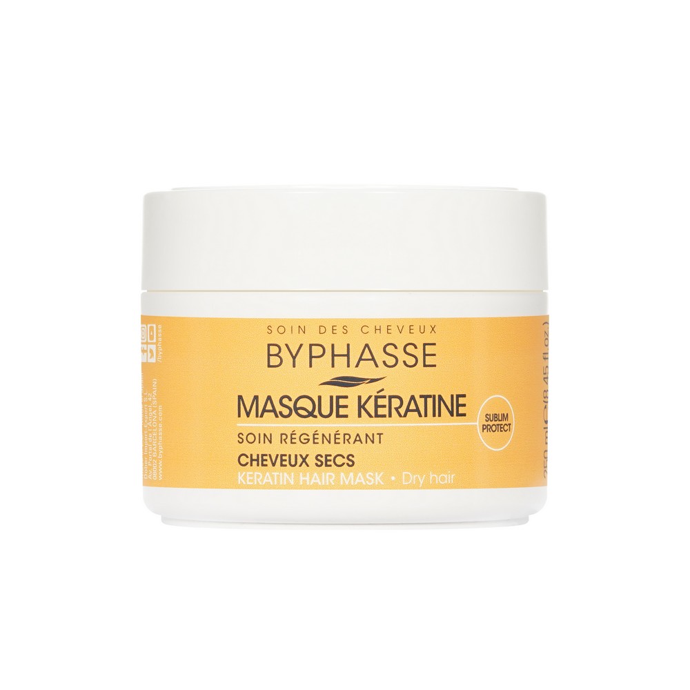 Маска для волос для сухих и поврежденных волос Byphasse Sublim Protect Keratine 250мл. Фото 1.