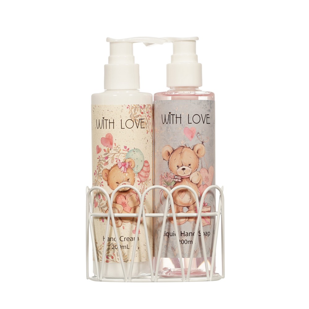 Женский подарочный набор With love ( жидкое мыло для рук 200мл + крем для рук 200мл ) в ассортименте. Фото 5.
