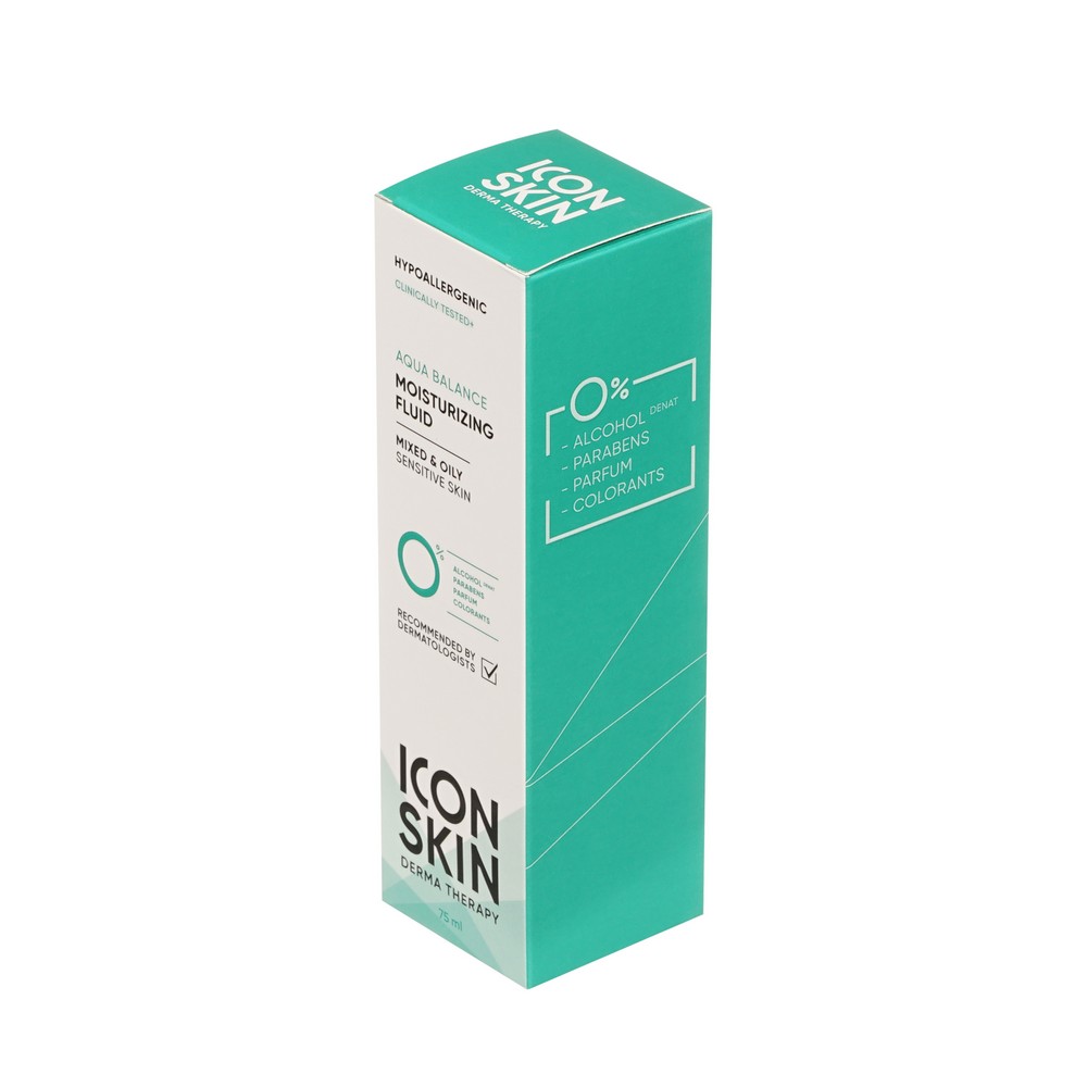 Увлажняющий флюид для лица ICON SKIN Derma Therapy Aqua Balance Moisturizing fluid 75мл. Фото 2.