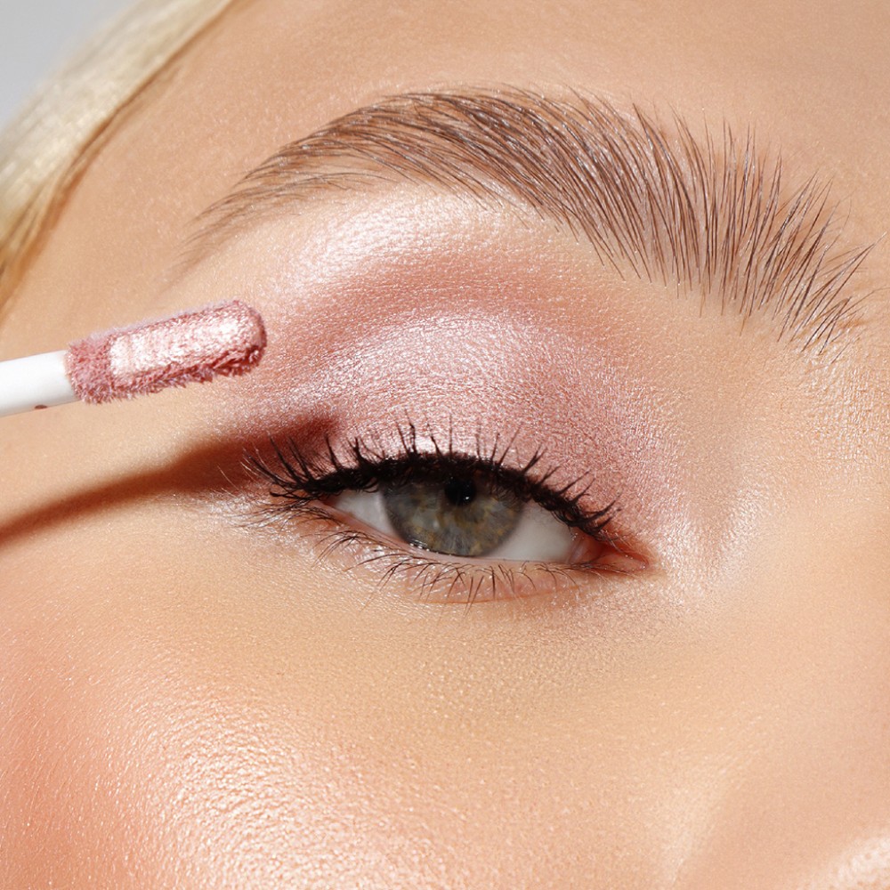 Жидкие тени для век Luxvisage Satin Nude super stay 203 Powder Rose 3,5мл. Фото 4.