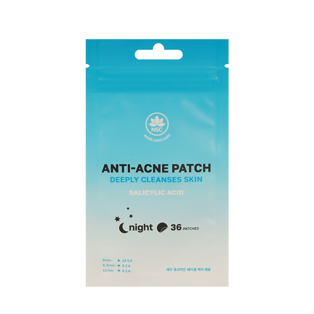Ночные патчи от прыщей с салициловой кислотой NSC Anti-acne patch 36шт. Фото 1.