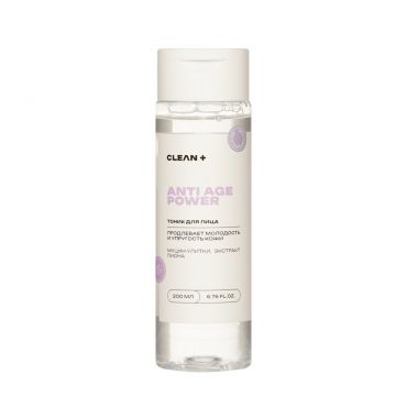 Тоник для лица с муцином улитки и пионом CLEAN+ Anti Age Power 200мл.