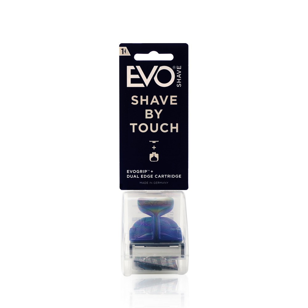 Станок для бритья EvoShave Shave by Touch Индиго + сменная кассета 1шт. Фото 1.