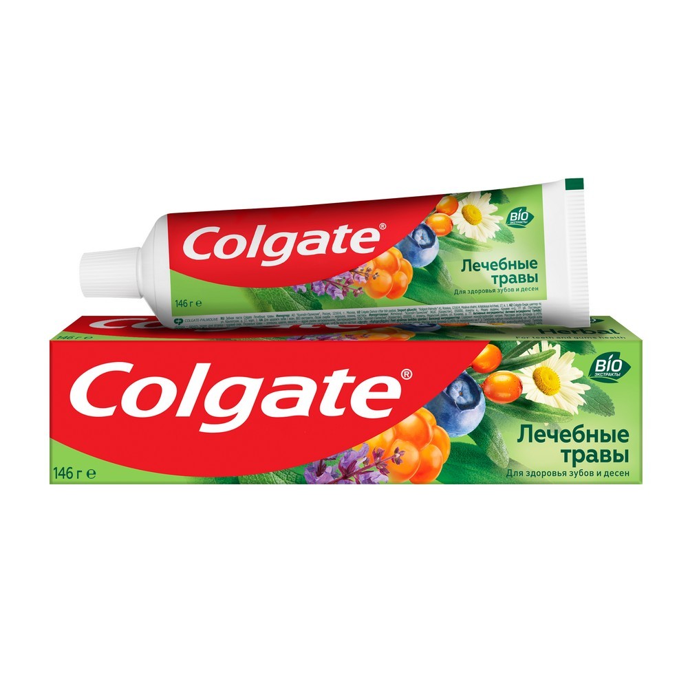 Зубная паста Colgate " лечебные травы " с натуральными ингредиентами 100мл. Фото 1.