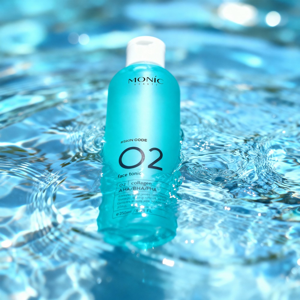 Тоник для лица с коллагеном Monic Beauty #Skin code Collagen AHA/BHA/PHA 250мл. Фото 2.