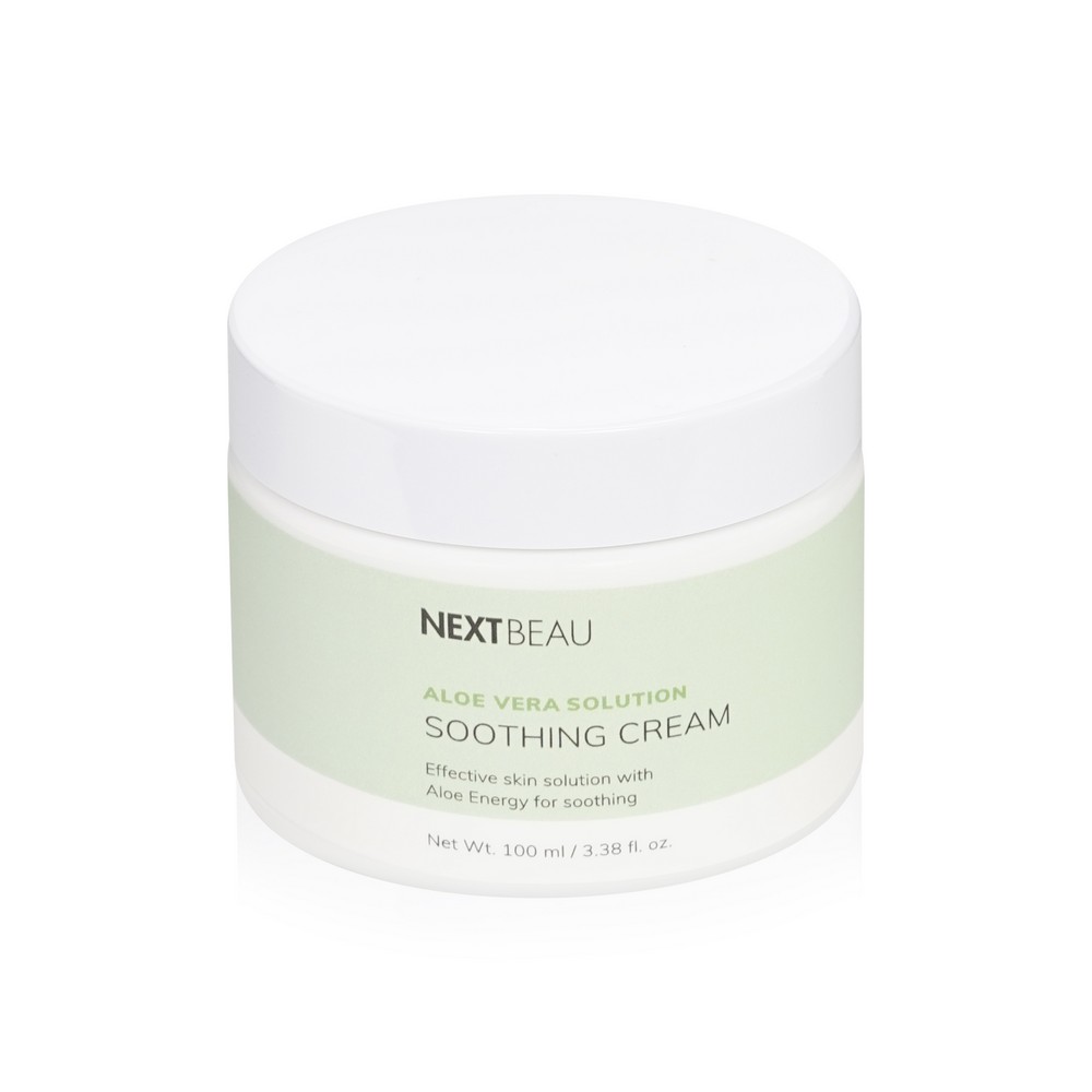 Смягчающий крем для лица Nextbeau Aloe Vera Solution " Soothing Cream " с экстрактом алоэ 100мл. Фото 5.