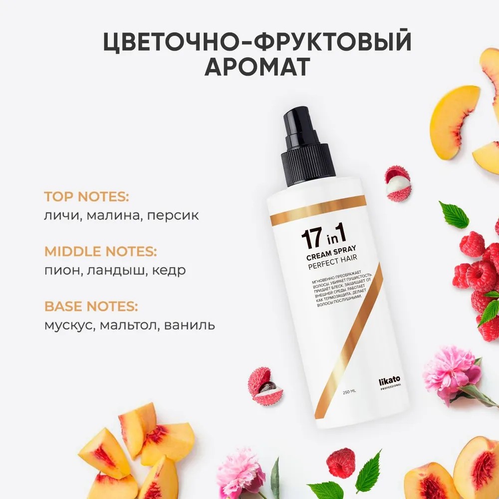 Крем - спрей для волос Likato Professional " Perfect Hair 17 in 1 " 250мл. Фото 10.