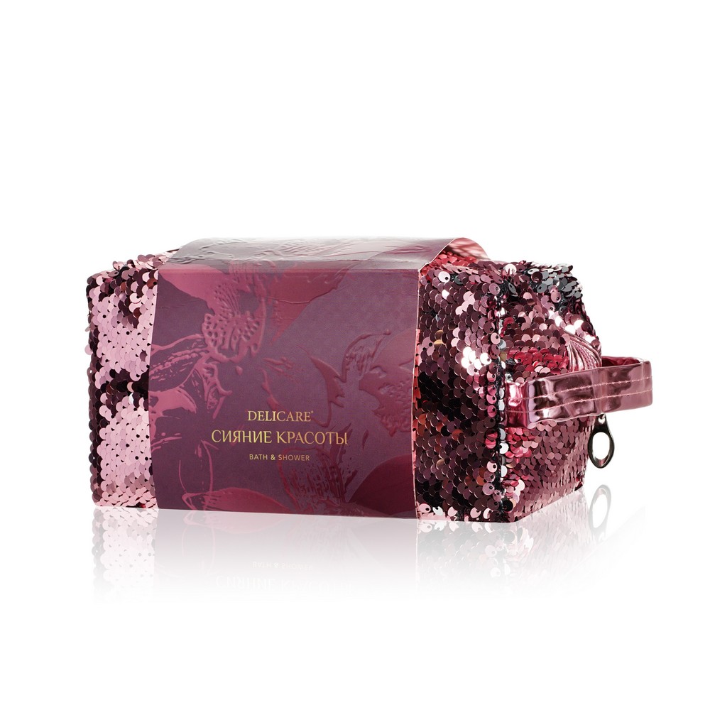 Женский подарочный набор Delicare ( гель для душа Bonjour Paris " Milk Chocolate " 300мл + бурлящий шар для ванн " Jasmine " 130г ). Фото 2.
