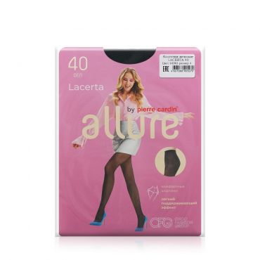 Женские колготки Allure Lacerta 40den Nero 4 размер.