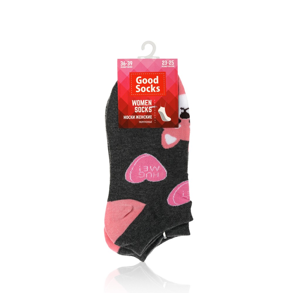 Женские укороченные носки Good Socks , Собачки 3932 , р.23-25. Фото 1.