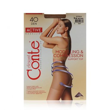 Женские колготки Conte Active 40den Natural 3 размер.