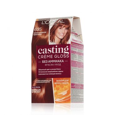 Крем - краска L'Oreal Paris Casting creme gloss стойкая для волос 635 Шоколадное Пралине.