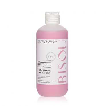 Специальный шампунь Bisou Bio-professional " Fix your color " для перманентно окрашенных и поврежденных волос 300мл.