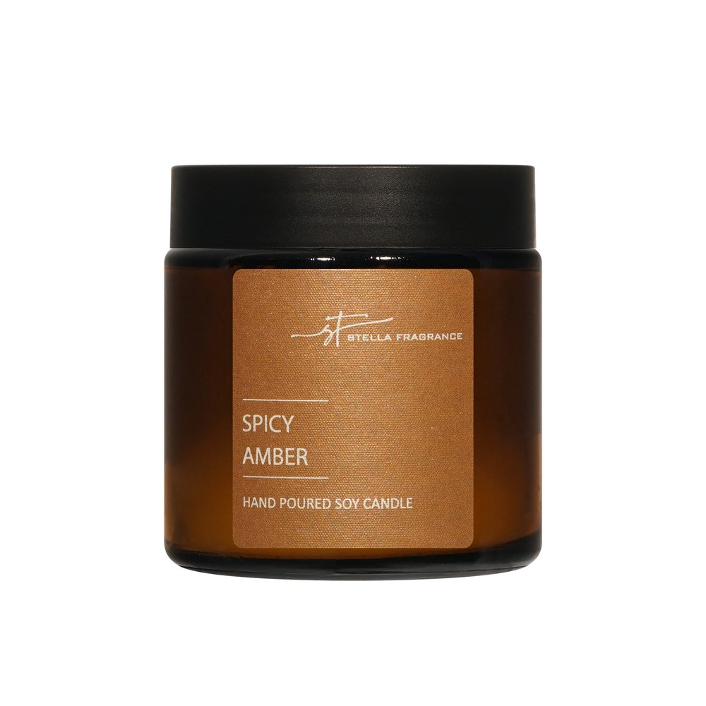 Свеча ароматическая Stella Fragrance Spicy Amber 90г. Фото 1.