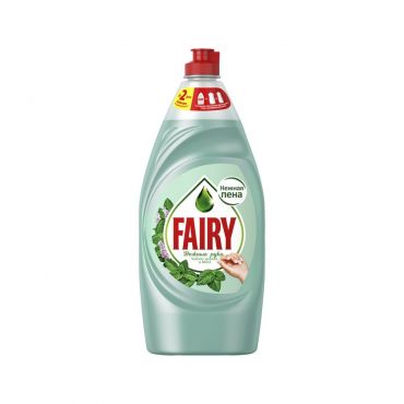 Гель для мытья посуды Fairy Нежные руки " Чайное дерево и мята " пена эффект 900мл.