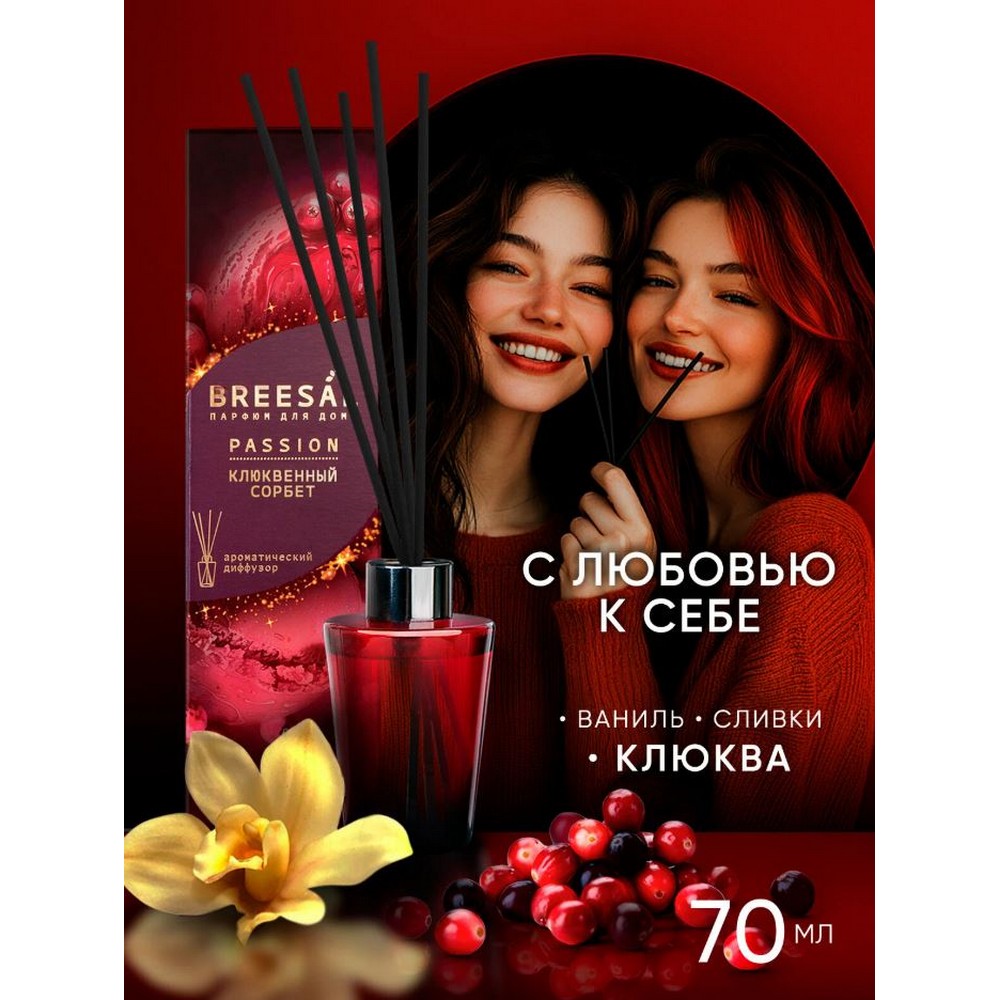 Ароматический диффузор Breesal Passion Клюквенный сорбет 70мл. Фото 4.