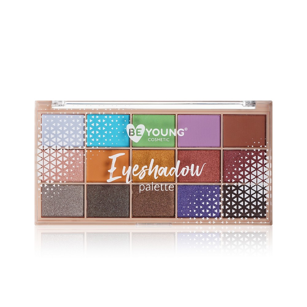 Палетка теней для век BeYoung Eyeshadow palette 02 15 оттенков 23г. Фото 1.