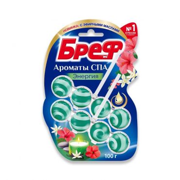 Туалетный блок для унитаза Бреф Ароматы СПА " энергия " 2*50г.
