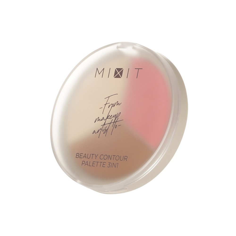Палетка для скульптурирования лица Mixit Beauty Contour Palette 3 in 1 01 11г. Фото 6.