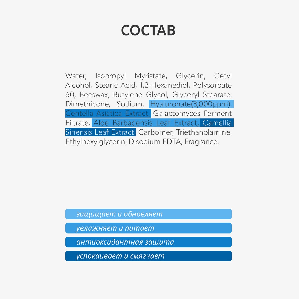 Крем для век с гиалуроновой кислотой Monic Beauty #Skin code Hyaluronic Acid 30мл. Фото 8.