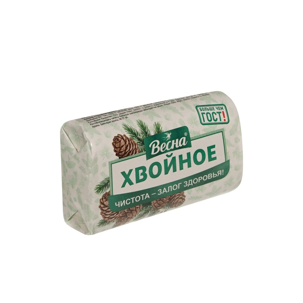 Мыло туалетное Весна Хвойное 90г. Фото 2.