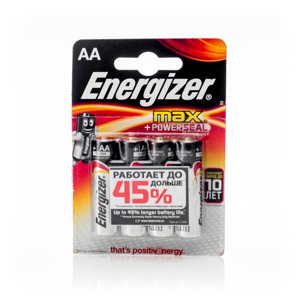 Батарейки Energizer Max Е91/АА 4шт. Фото 2.