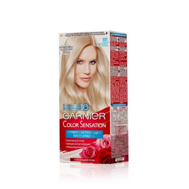 Стойкая крем - краска Garnier Color Sensation для волос 101 Платиновый блонд.